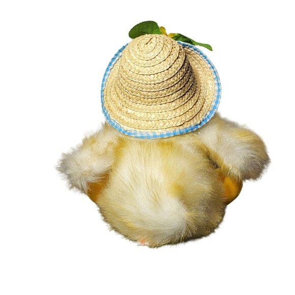 PBC International Duck with Straw Hat Flower Easter Duckling Home NON WORKING - Picture 2 of 9